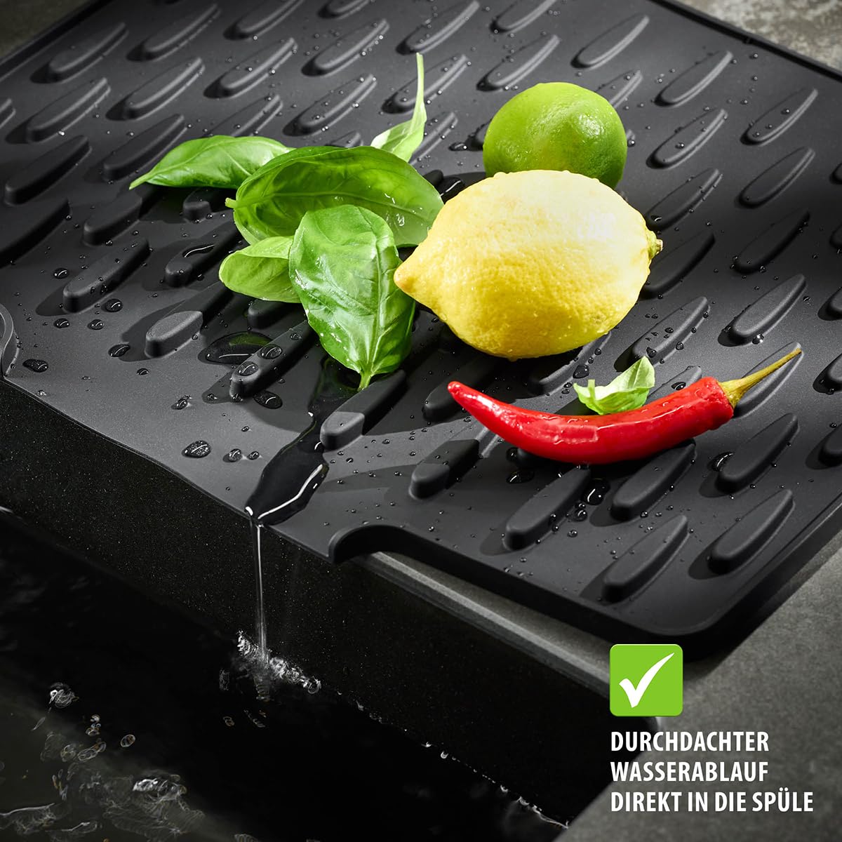 gefu-abtropfmatte-drio-silikon-40-x-33-cm-rutschfest-mit-wasserablauf-hitzebest- image 6