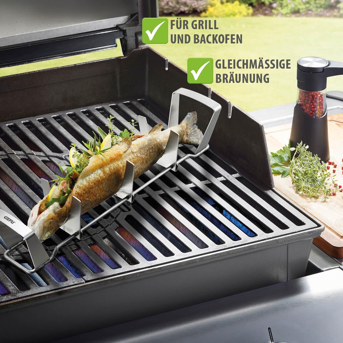 gefu-fischhalter-bbq-edelstahl-fischhalter-f-r-grill-backofen-stufenlos-verstell image 3