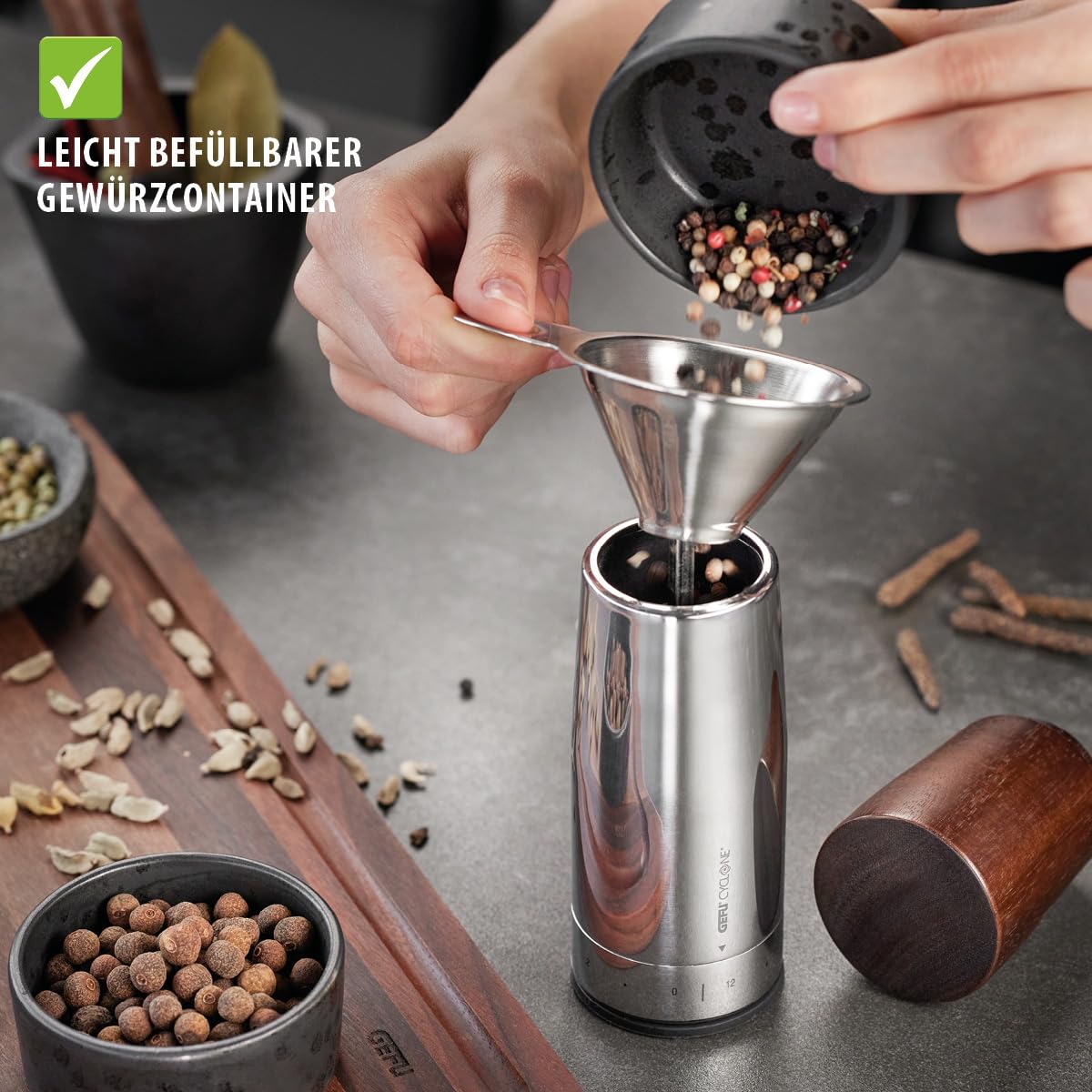 gefu-spice-grind-gew-rzm-hle-keramikm-hle-mit-cyclone-mahlwerk-und-12-stufiger-m image 5