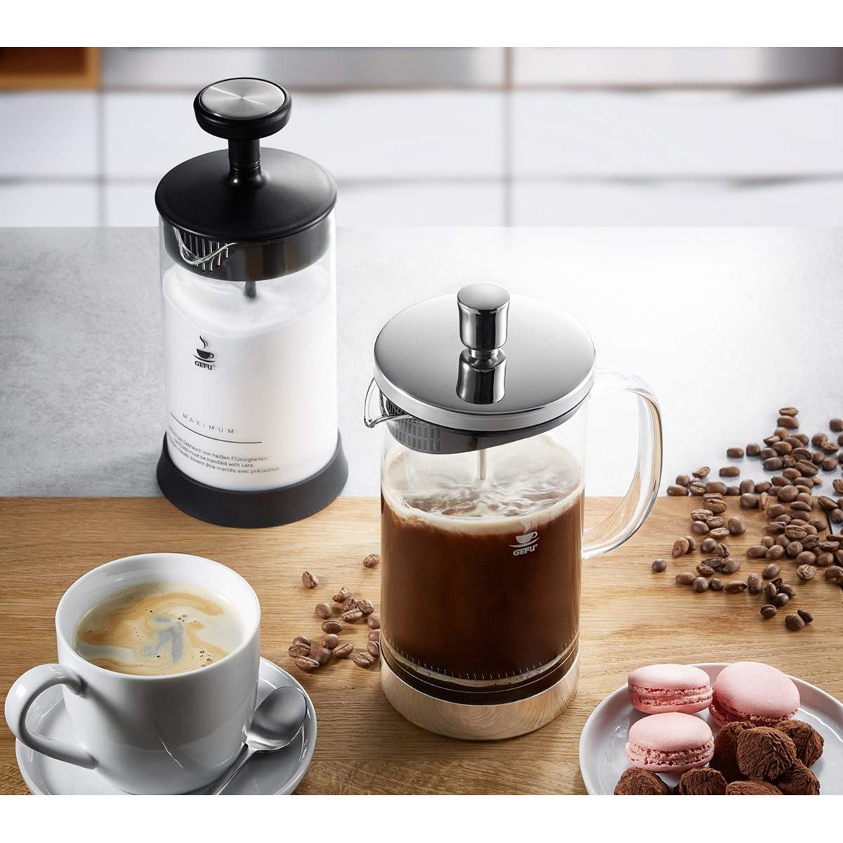 gefu-kaffeebereiter-diego-french-press-1000-ml-borosilikatglas-edelstahl-f-r-8-t image 2
