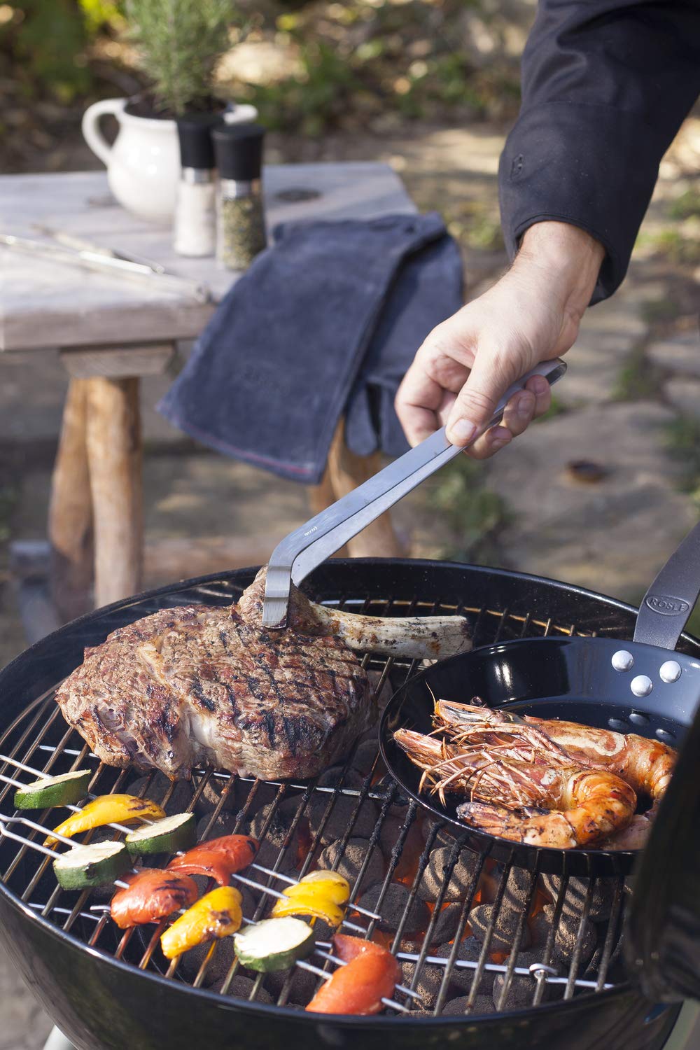 r-sle-grillzange-gebogen-35-cm-edelstahl-18-10-matt-ausgewogene-federkraft-sp-lm image 2