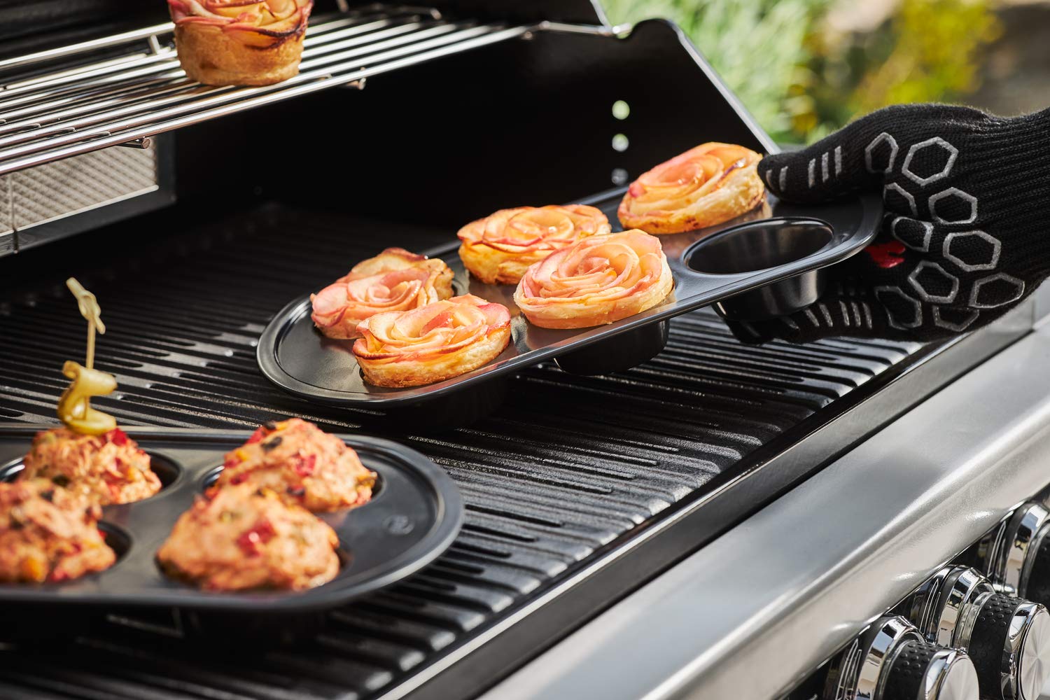 r-sle-barbecue-brat-und-backform-muffinform-f-r-6-muffins-stahlblech-antihaftbes image 2