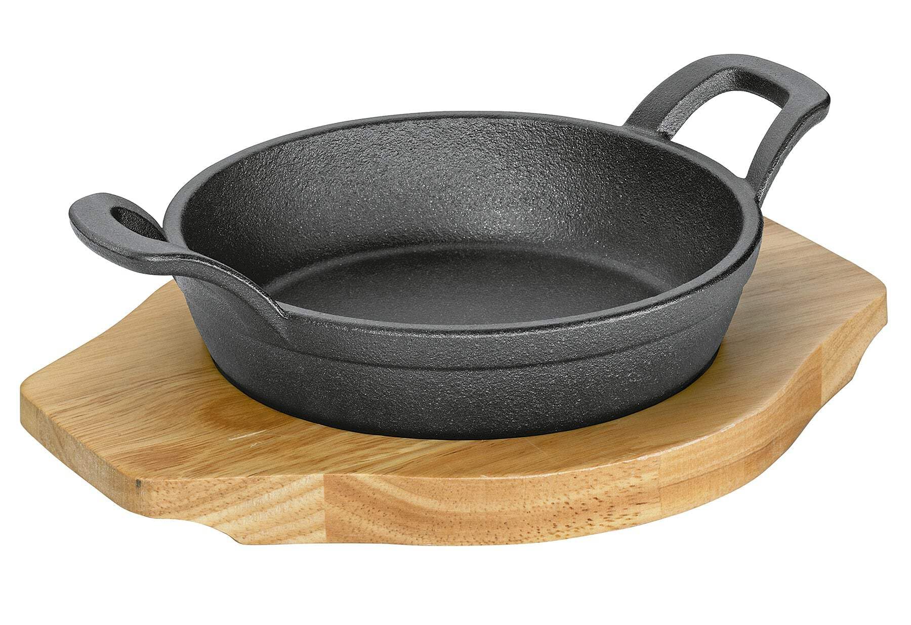 k-chenprofi-gusseisen-servierpfanne-mit-pinienholzbrett-18-5-x-24-cm-f-r-grill-b image 1
