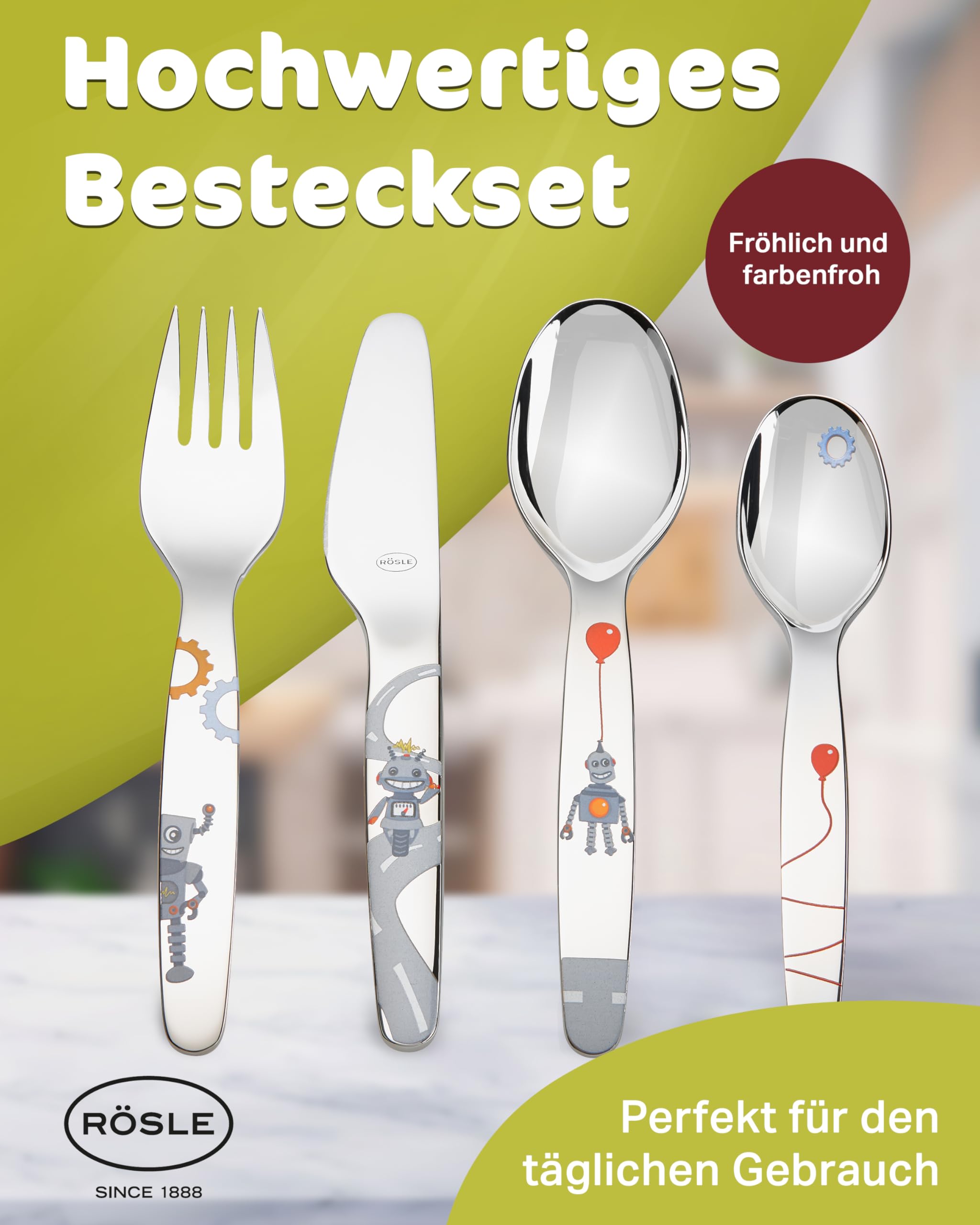r-sle-kinderbesteck-kleiner-roboter-4-teiliges-besteck-set-ab-3-jahren-aus-edels image 3