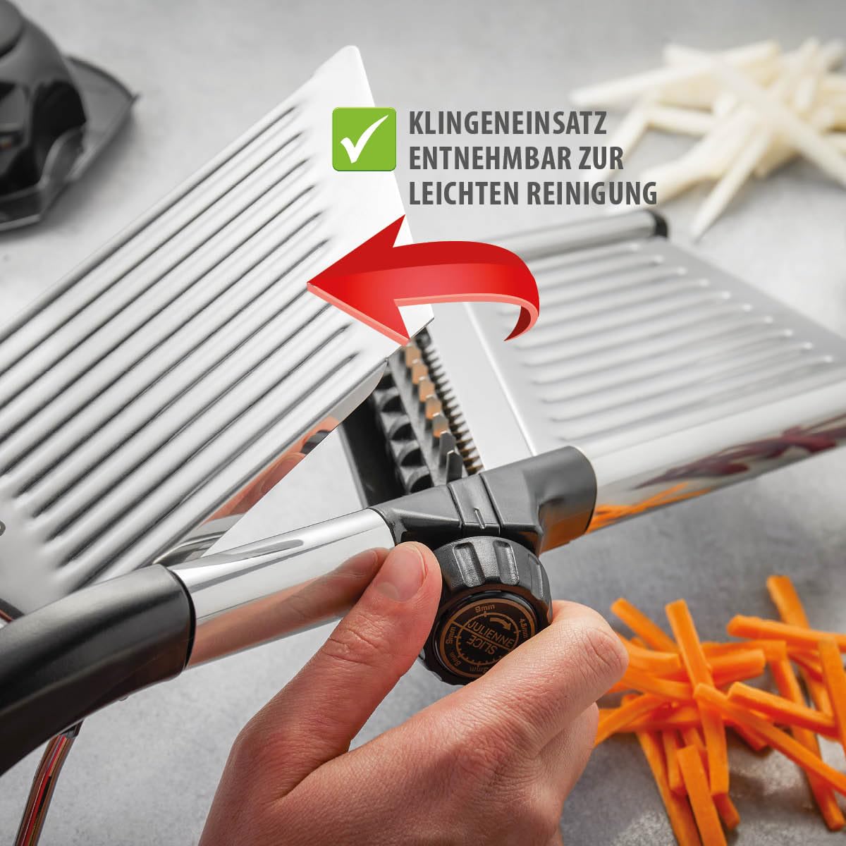 gefu-volari-gourmet-hobel-verstellbarer-gem-sehobel-1-9-mm-mit-julienne-einsatz- image 4