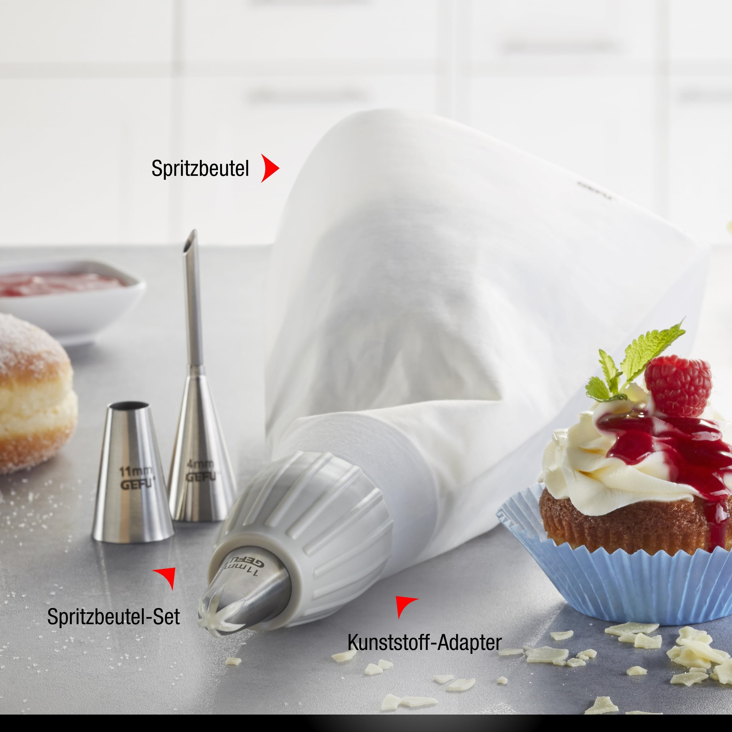 gefu-decore-spritzbeutel-set-5-teilig-kochfester-baumwollbeutel-mit-adapter-und- image 2