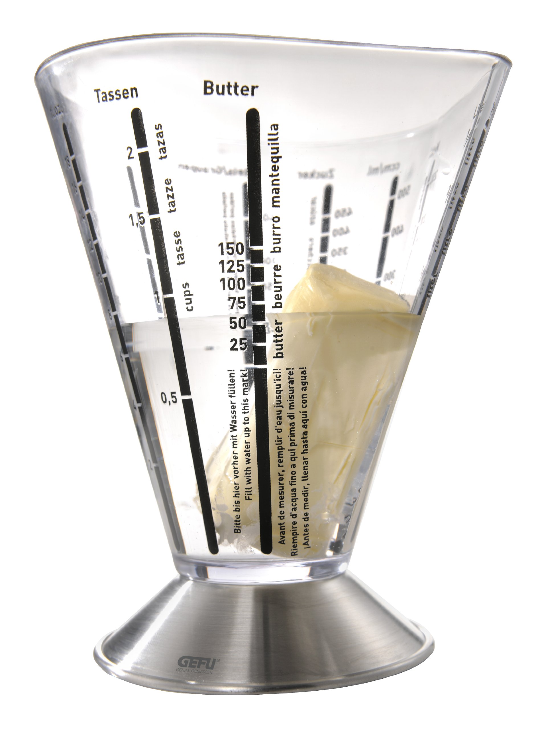 gefu-saturas-messbecher-500-ml-edelstahl-messbecher-mit-6-einheiten-butter-wasse image 4