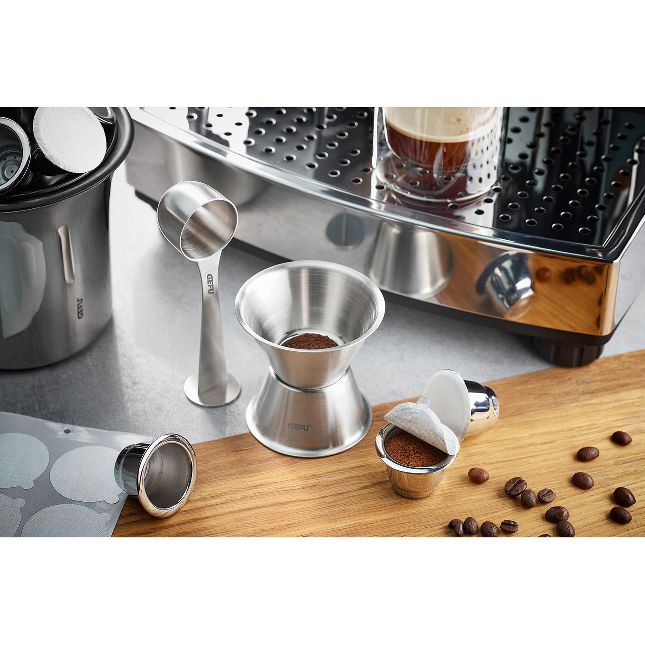 gefu-conscio-trichter-kaffeema-set-mit-tamper-edelstahl-zubeh-r-zum-bef-llen-nac image 3