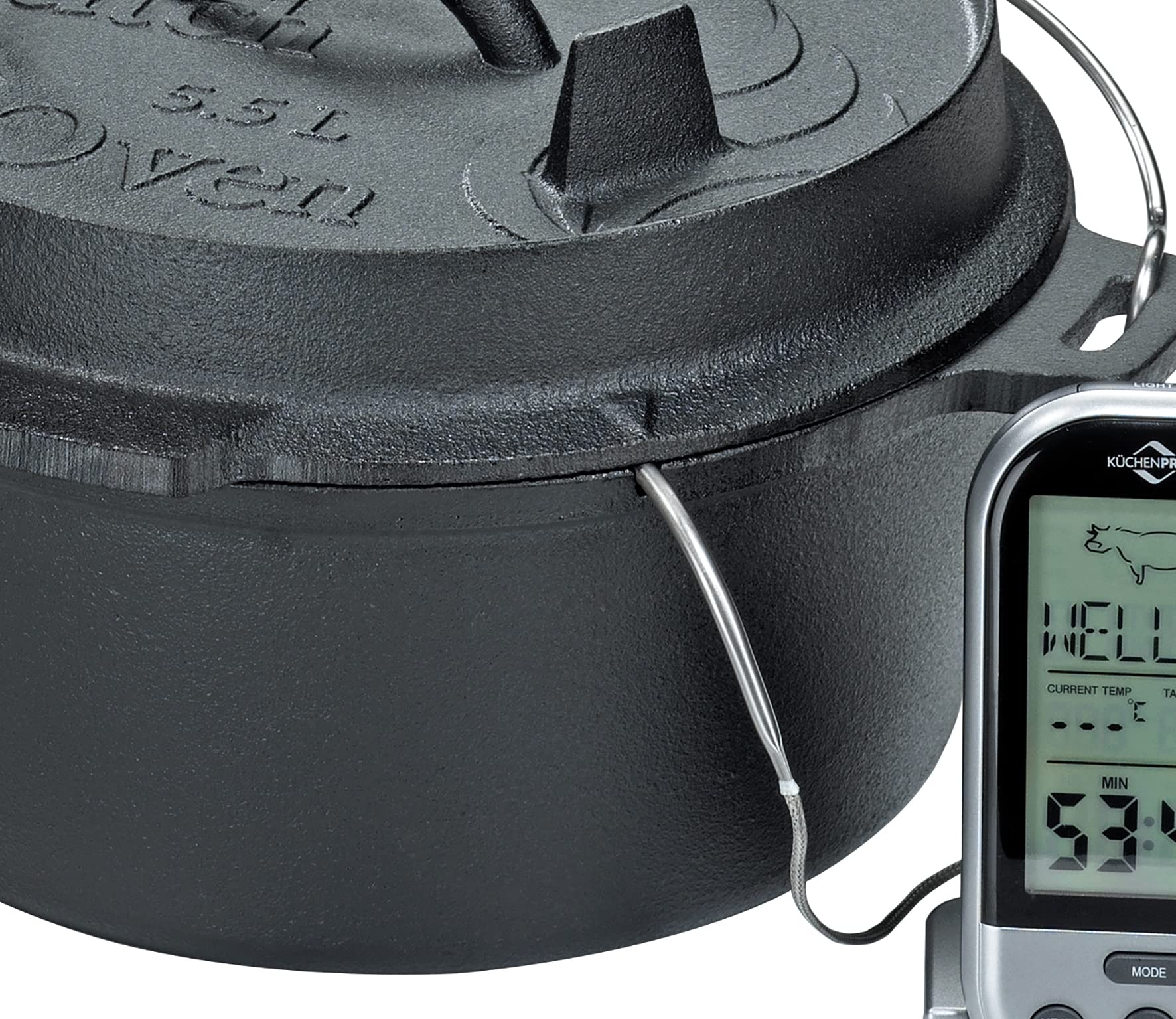 k-chenprofi-bbq-dutch-oven-5-5-l-gusseisen-schmortopf-30-cm-vorbehandelt-mit-dec image 4