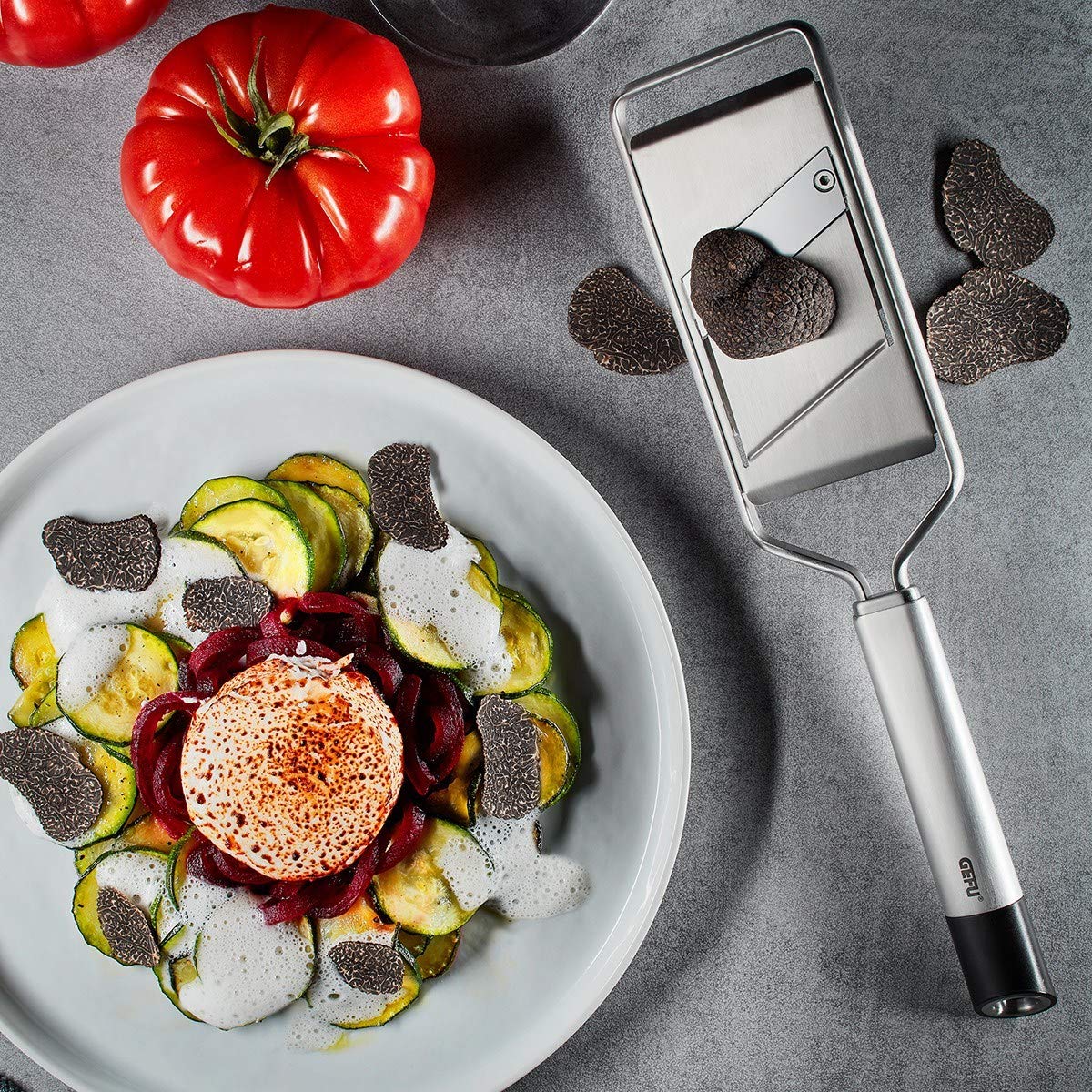 gefu-gourmet-hobel-primeline-mini-edelstahl-hobel-mit-stufenloser-schnitth-he-bi image 3