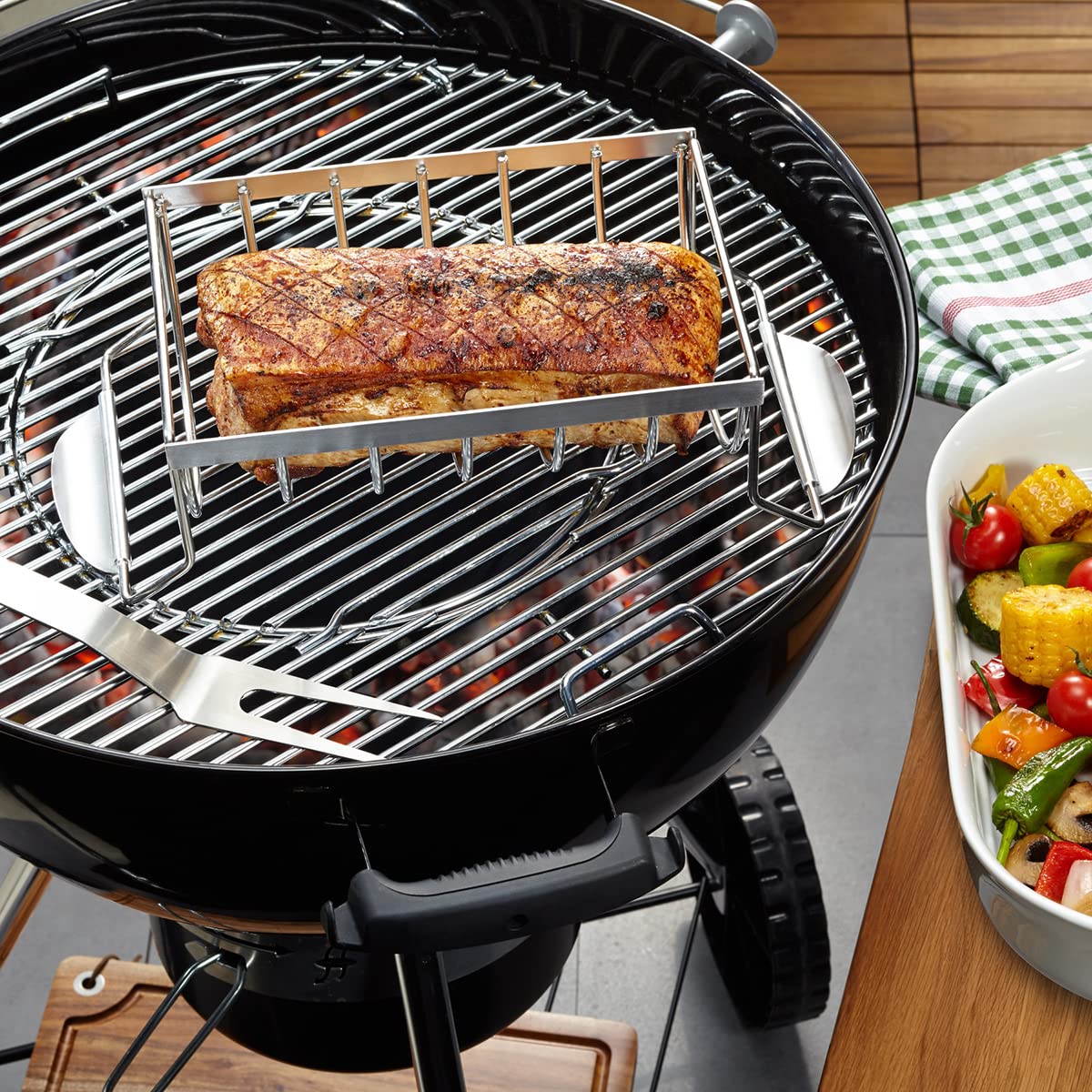 gefu-spare-rib-halter-bbq-aus-edelstahl-f-r-6-rippchen-umdrehbar-als-bratenhalte image 4
