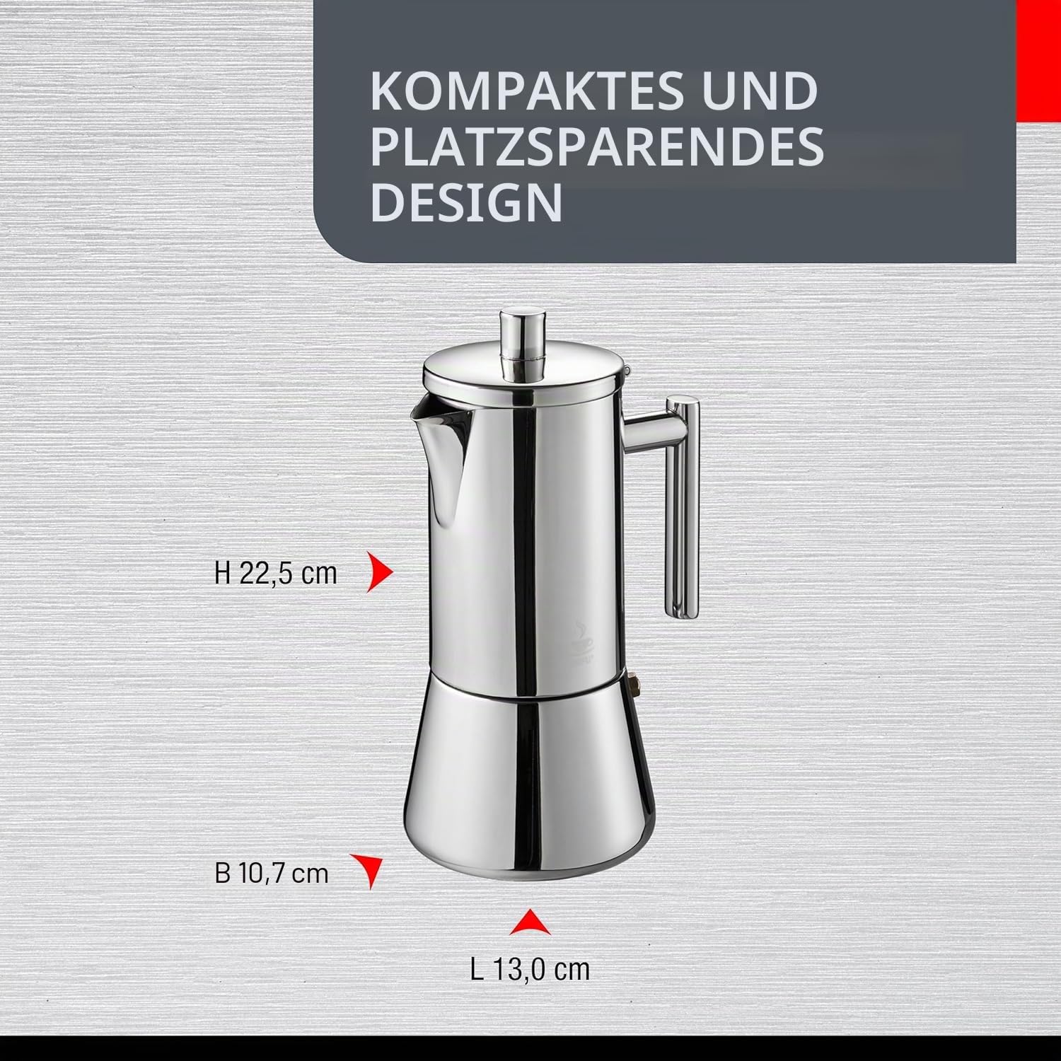 gefu-espressokocher-nando-f-r-6-tassen-edelstahl-espressokocher-mit-reduziersieb image 2