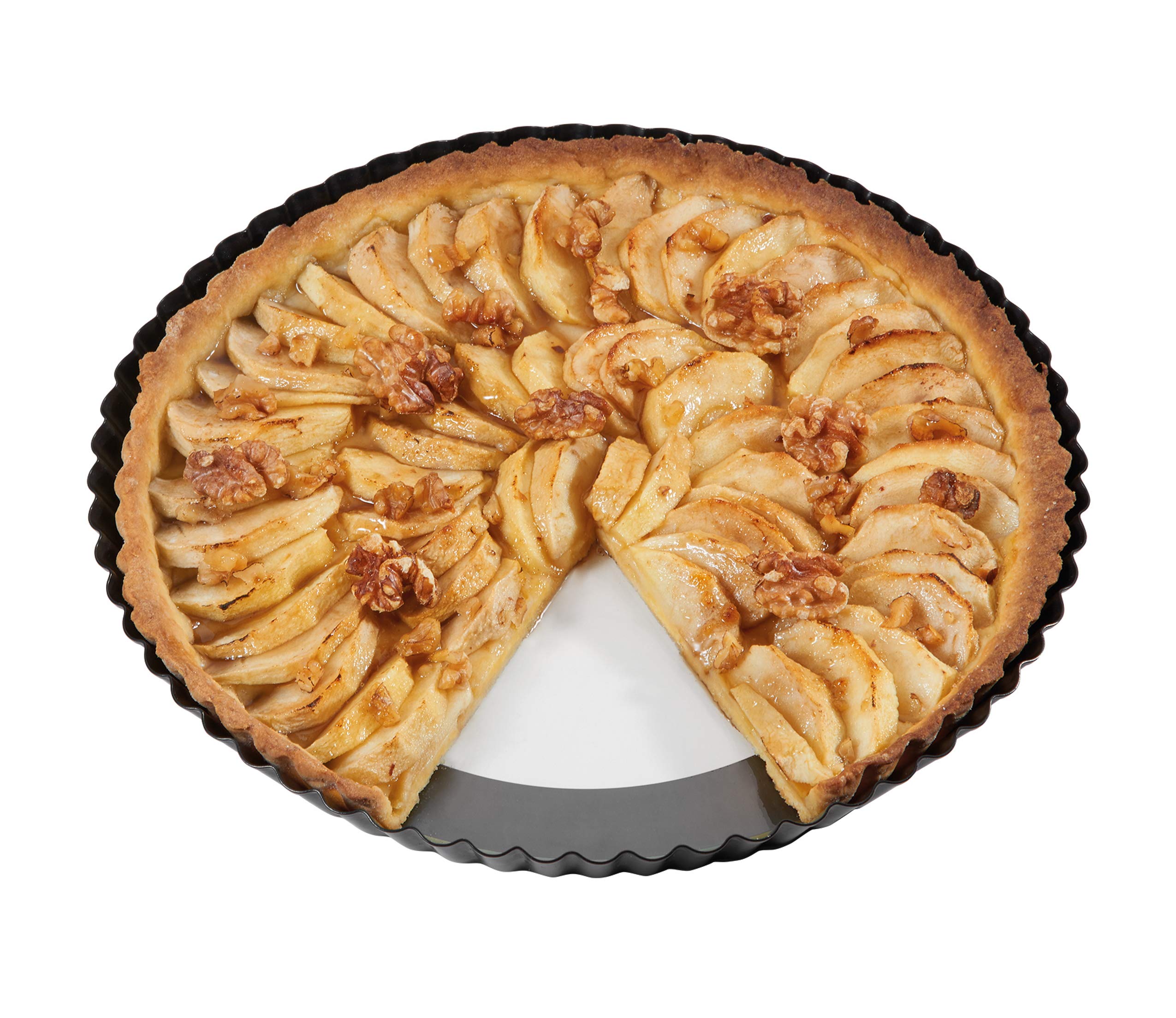 k-chenprofi-tarteform-bake-mit-hebeboden-aus-kristallglas-grau-stahlblech-mit-an image 2