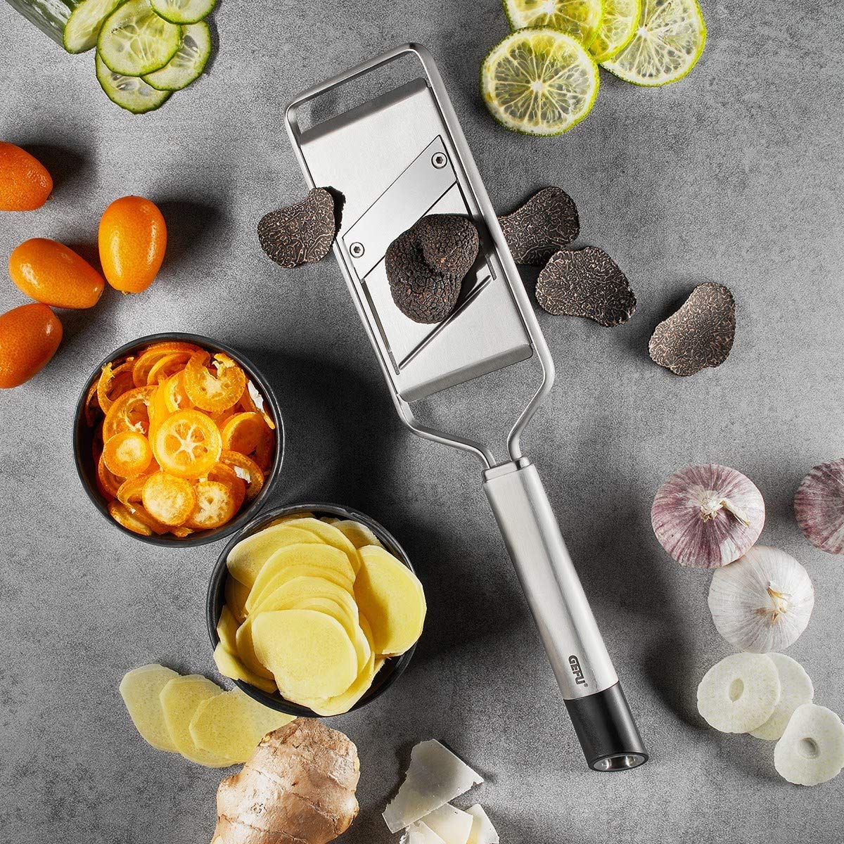 gefu-gourmet-hobel-primeline-mini-edelstahl-hobel-mit-stufenloser-schnitth-he-bi image 4
