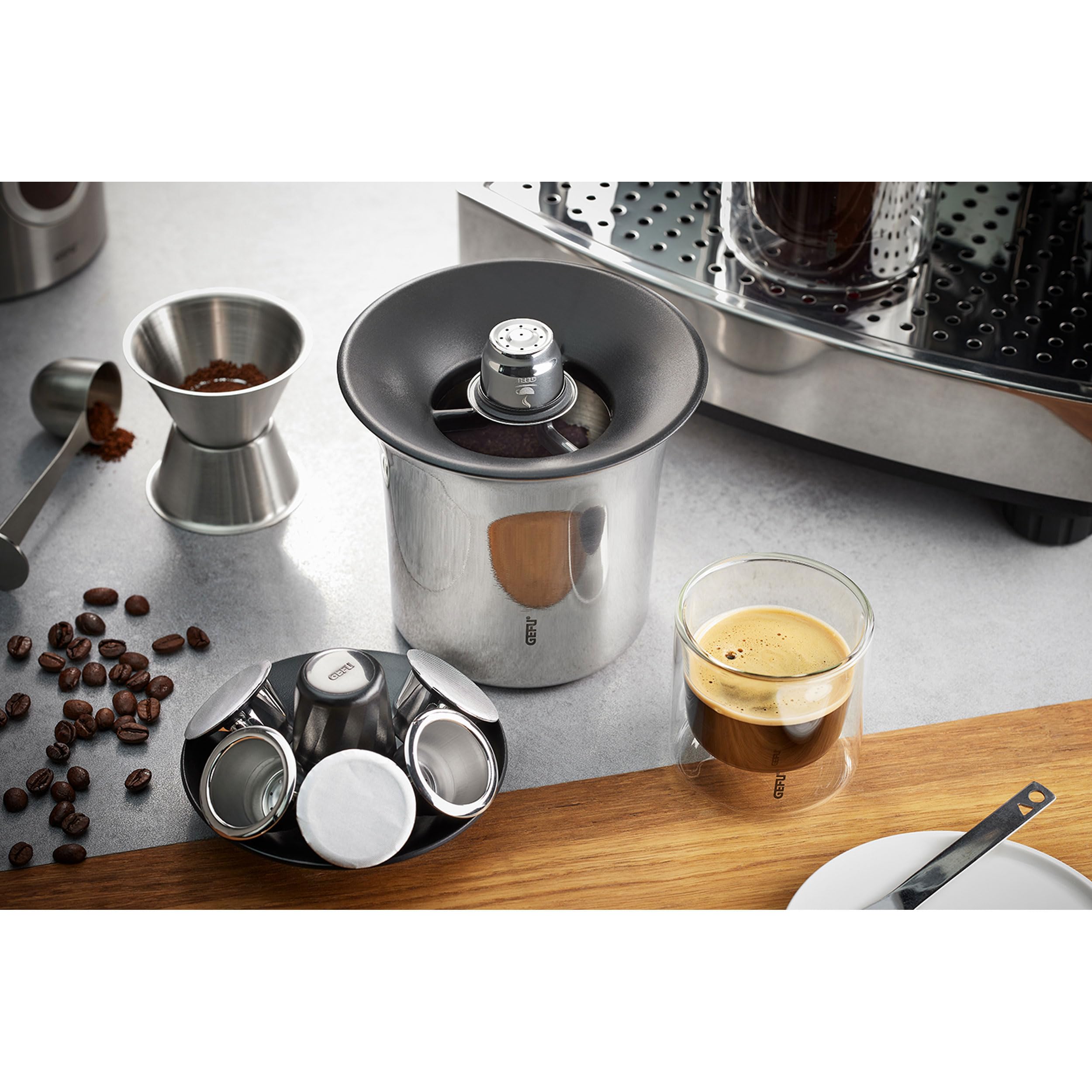 gefu-conscio-kaffeesatz-sammelbeh-lter-mit-ausklopf-dorn-deckel-mit-kapselhalter image 5