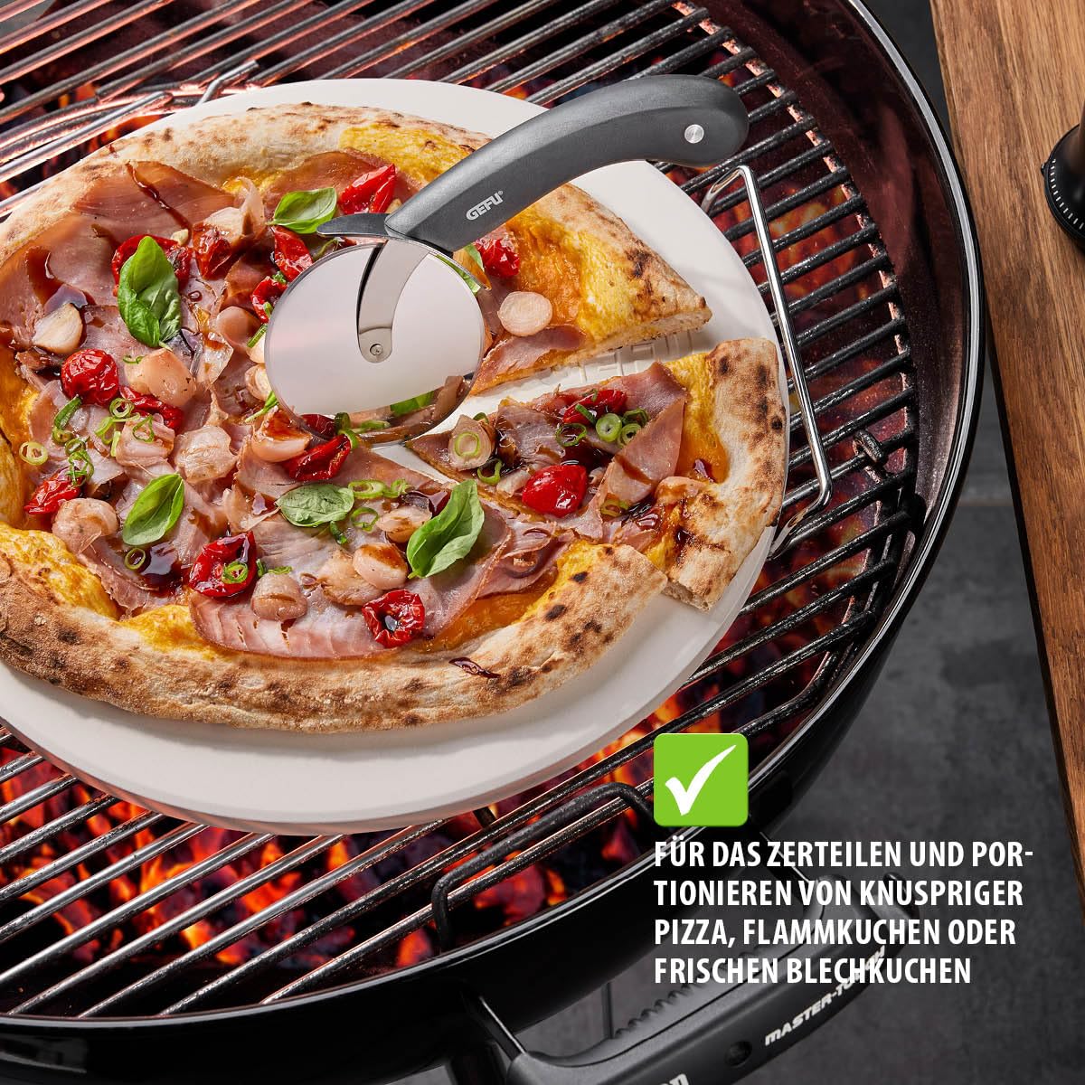 gefu-darioso-pizzarad-8-cm-beidseitig-geschliffene-edelstahlklinge-ergonomischer image 3